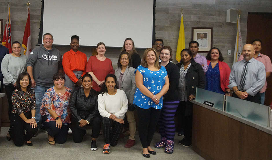 Group of adult volunteers
