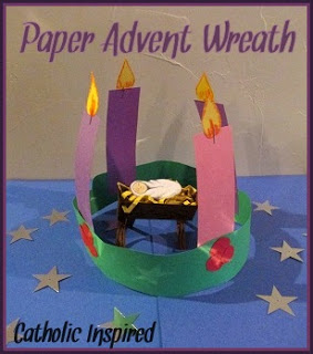 Advent wreath made from paper